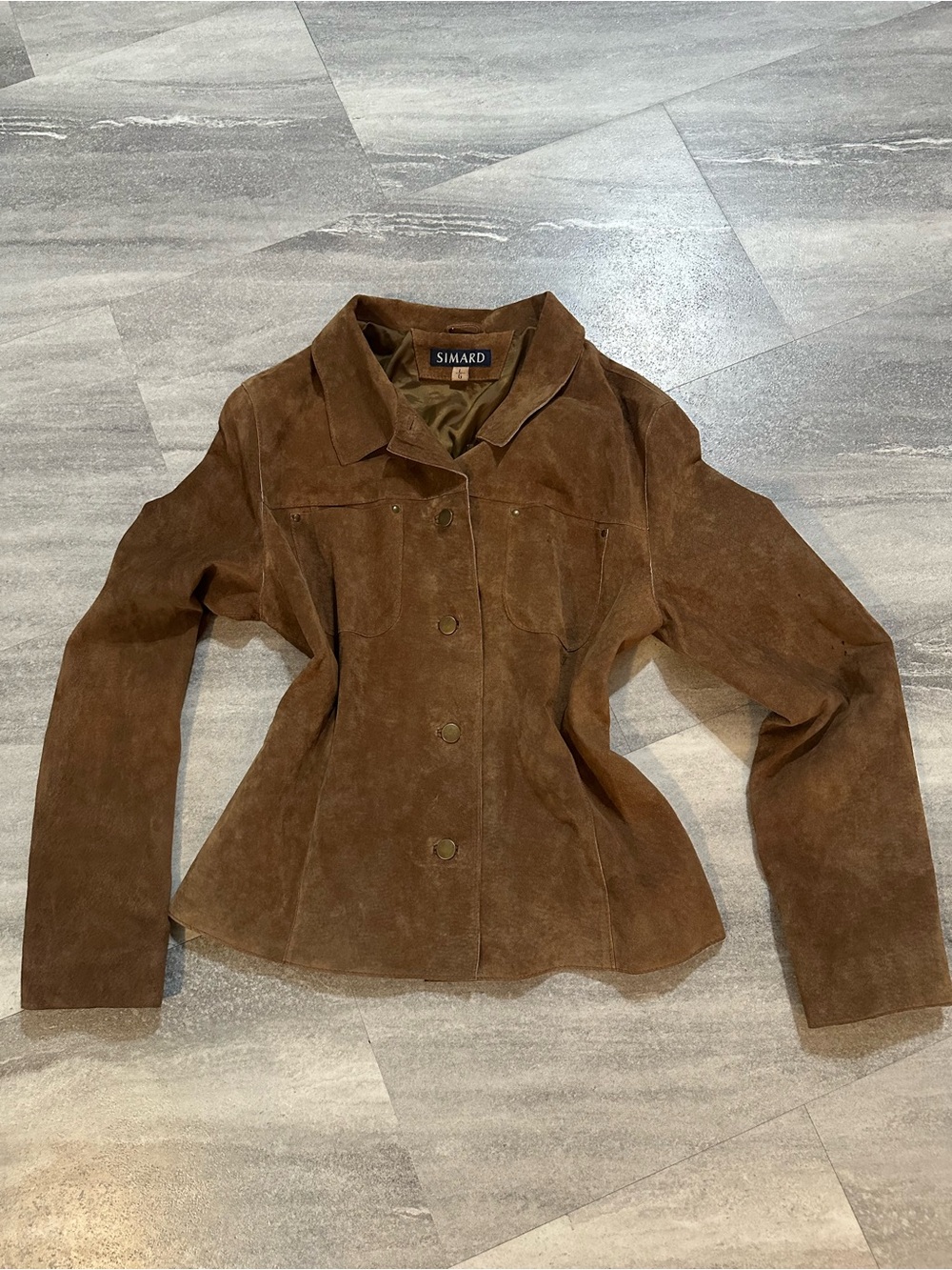 Vintage Simard brown Suede LeatherJacket L